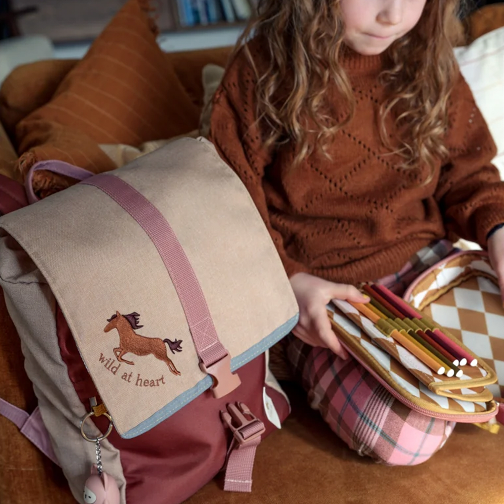 Backpack Small - Wild At Heart - Pink/Caramel