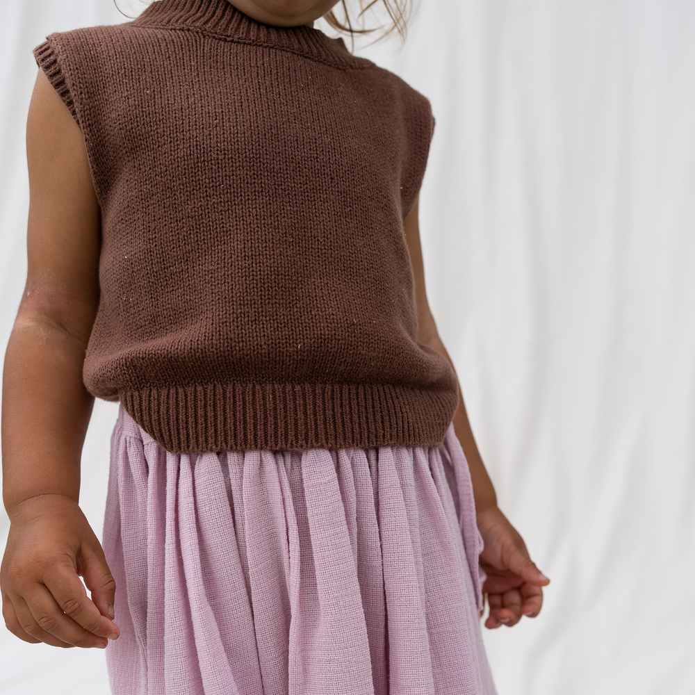 Knit Vest - Cocoa