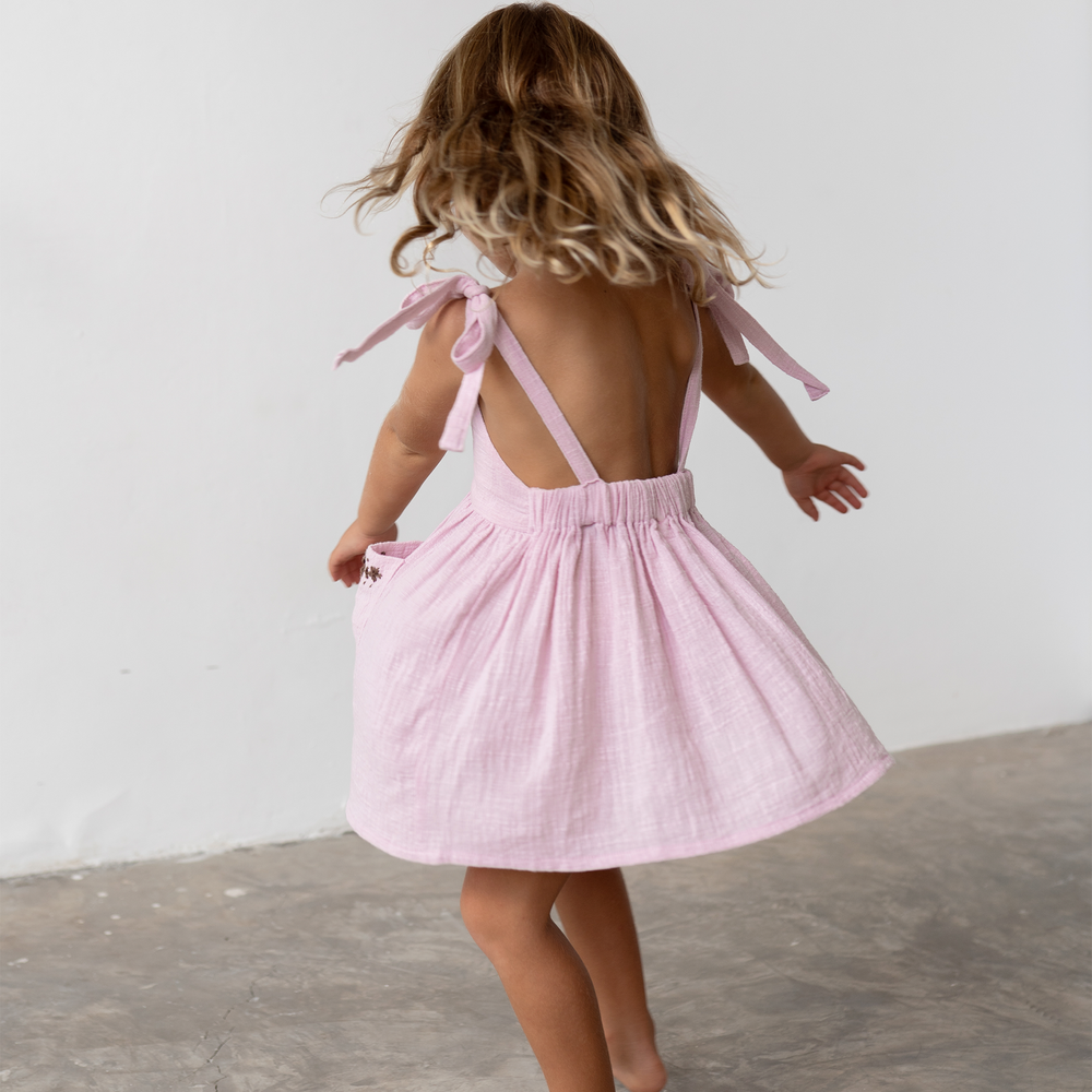 Luna Pinafore - Sweetpea Embroidery