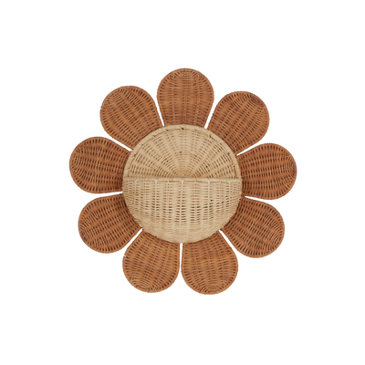 Rattan Daisy Wall Basket
